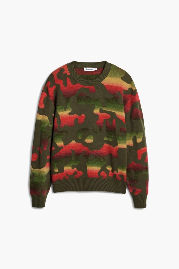 Desigual men's ANIMAL PRINT pullover sweater FW2025