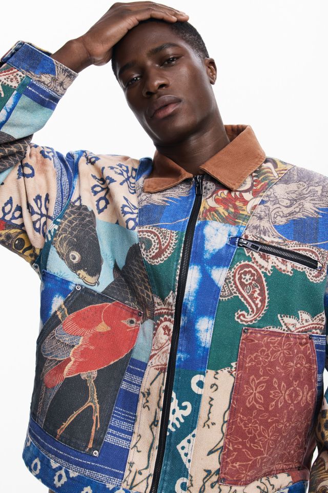Desigual man TERNI Japanese print patchwork jacket Fall 2025