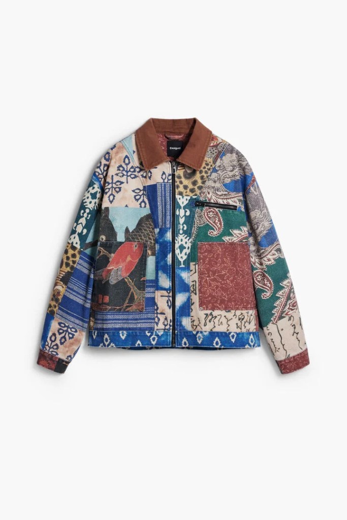 Desigual man TERNI Japanese print patchwork jacket Fall 2025