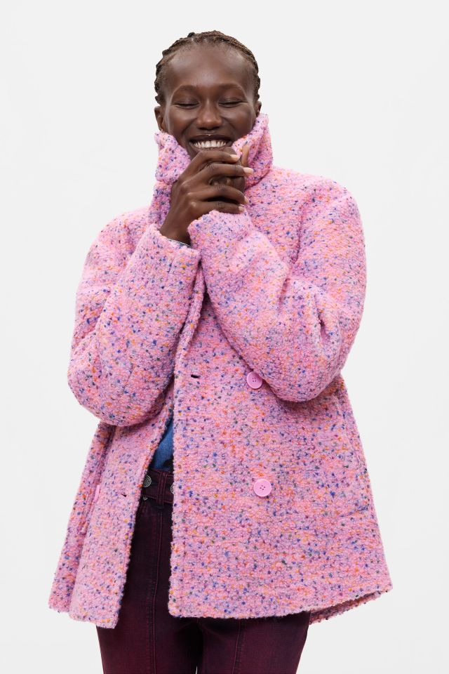 Desigual pink wool overcoat Fall 2026 collection