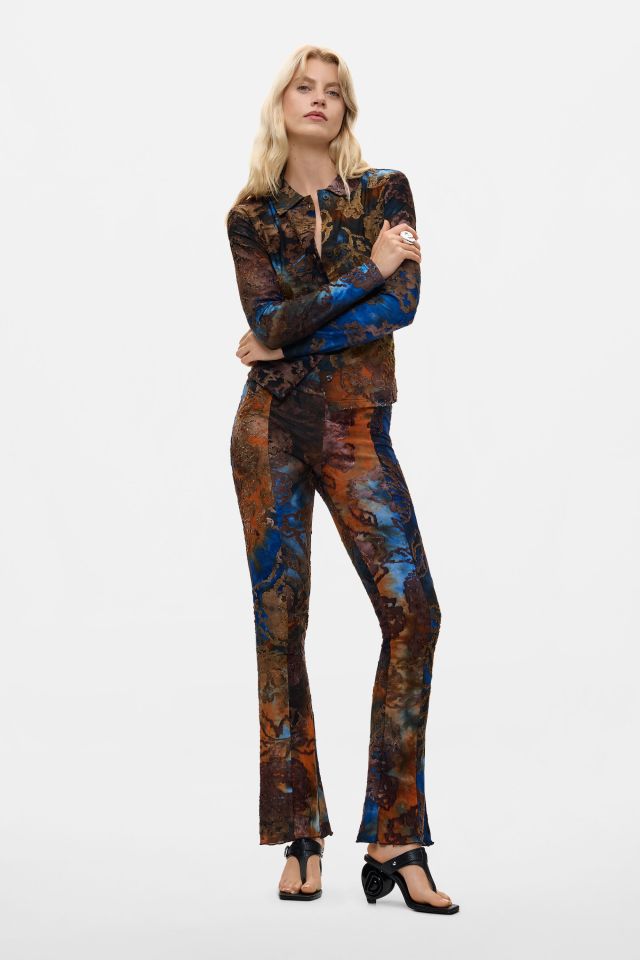 Desigual BROCHA flocked flared trouser Fall 2026 collection