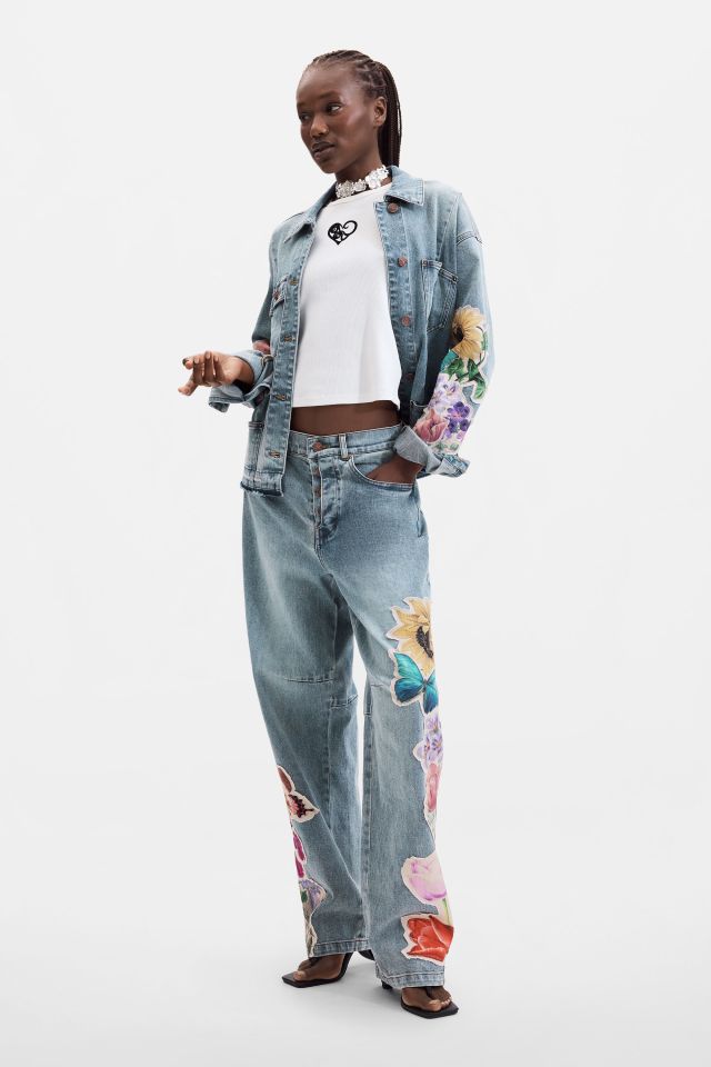 Desigual FLOWERS and BUTTERFLIES denim jeans 2026