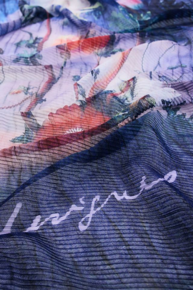 Desigual AZUL printed flower scarf FW2026