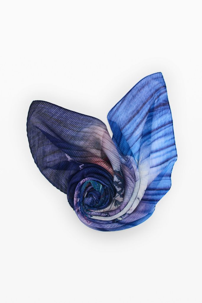 Desigual AZUL printed flower scarf FW2026