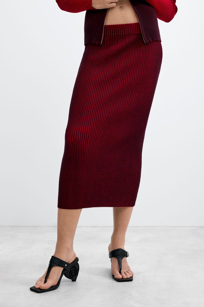 Desigual ruby red tube skirt Fall 2026