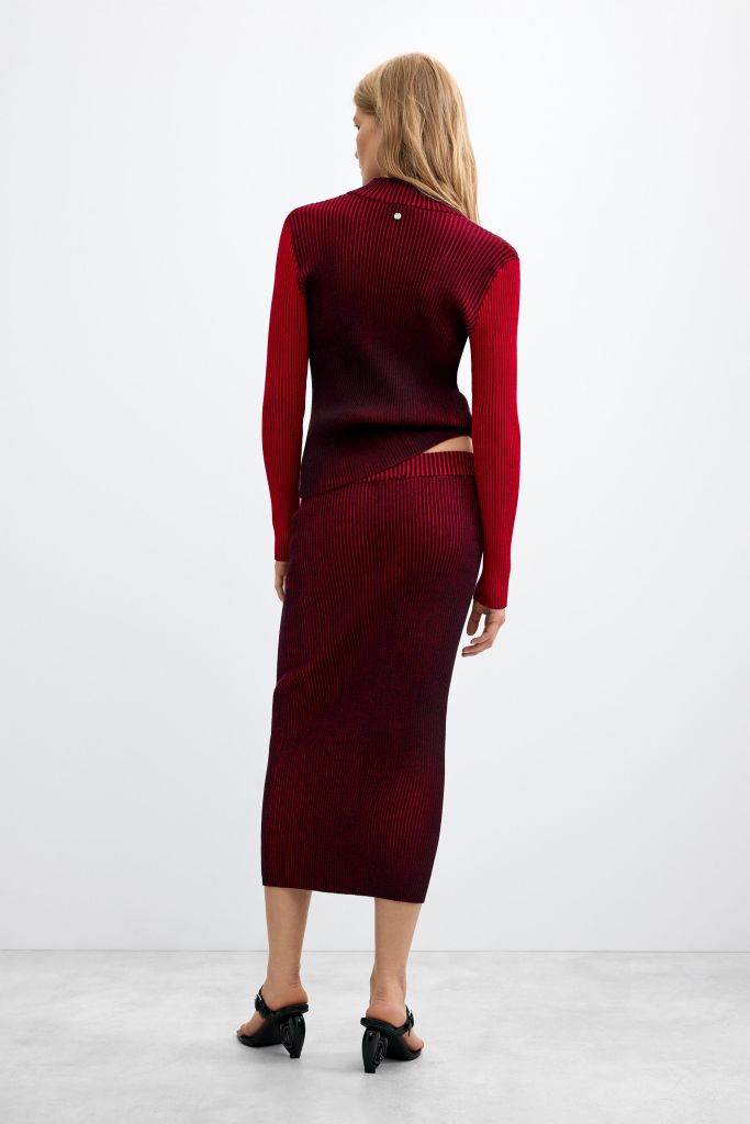 Desigual ruby red tube skirt Fall 2026