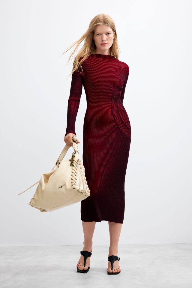 Desigual BLOODY red rib-knit dress Fall 2026