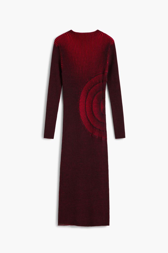 Desigual BLOODY red rib-knit dress Fall 2026