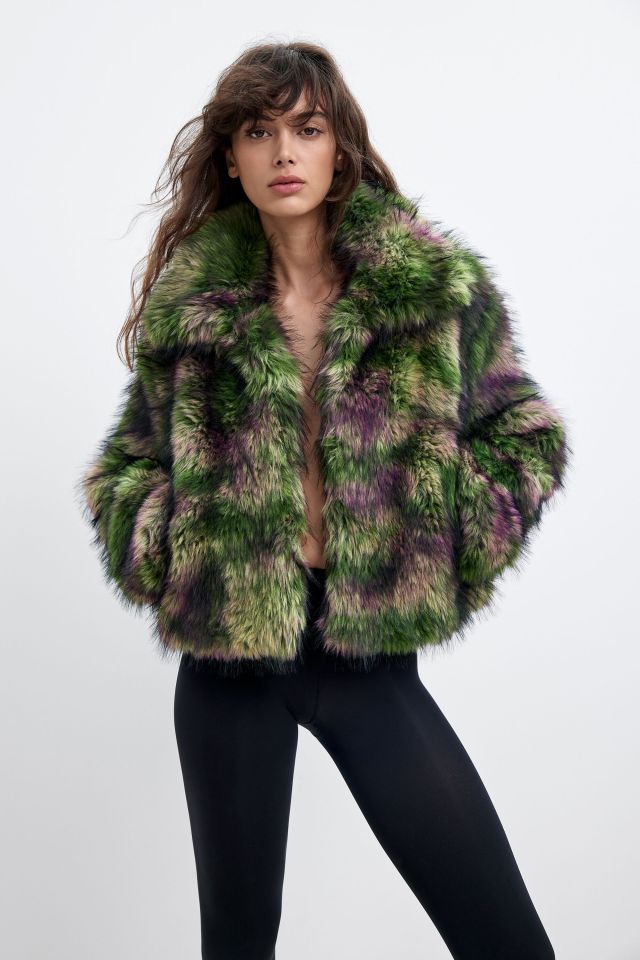 Desigual CAMOMILLE faux fur jacket by Christian Lacroix