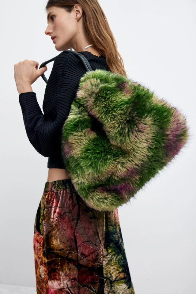Desigual faux fur camo bag by Christian Lacroix Fall 2026