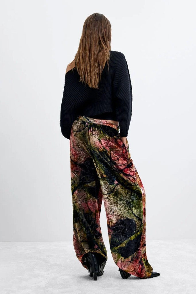 Desigual ORCHID VELVET pants by Christian Lacroix