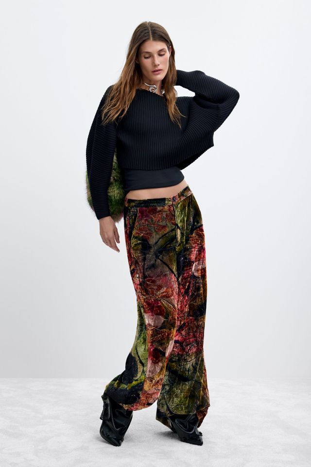 Desigual ORCHID VELVET pants by Christian Lacroix