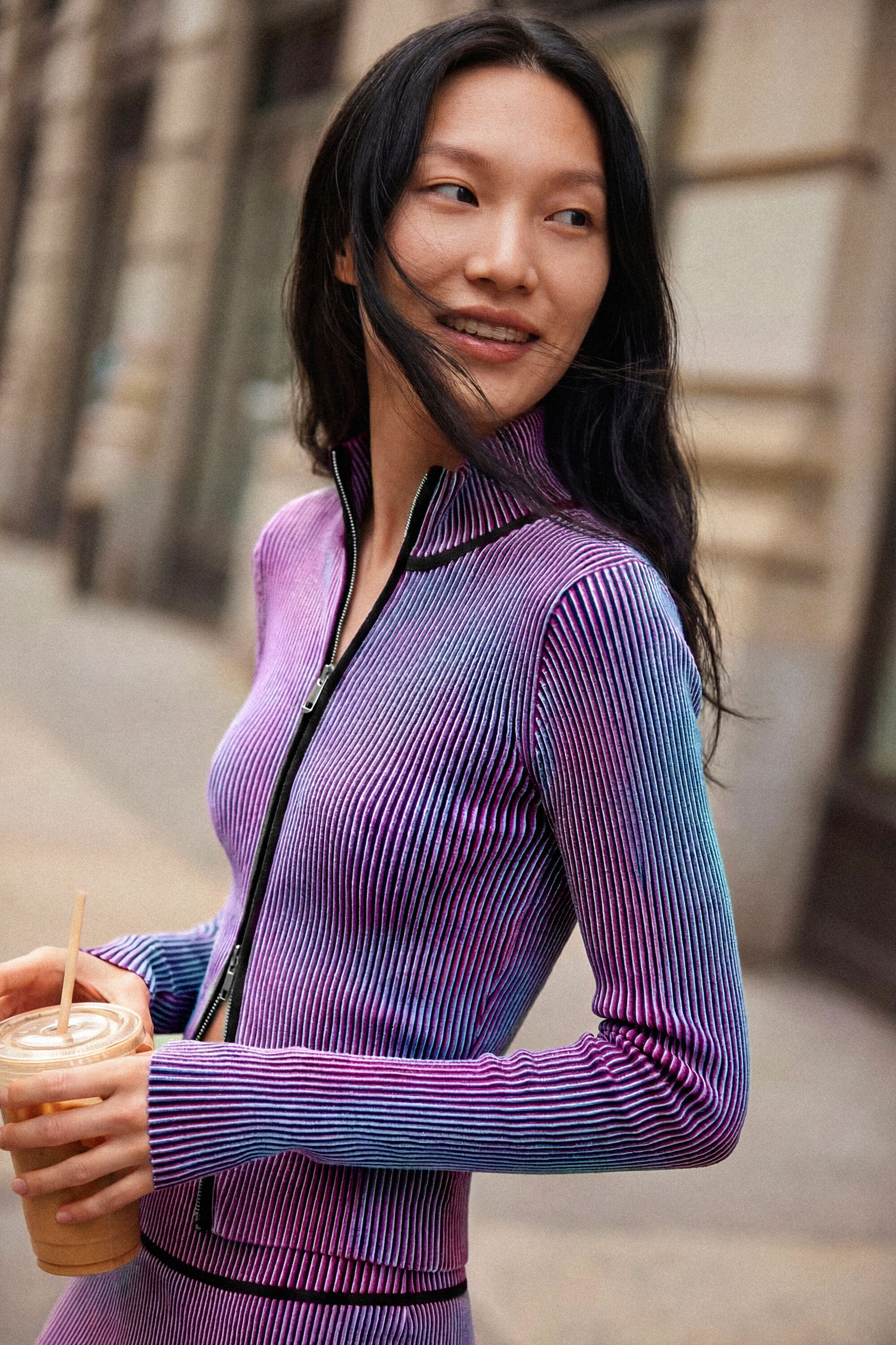 Desigual IRIDESCENT zip knit jacket 2026