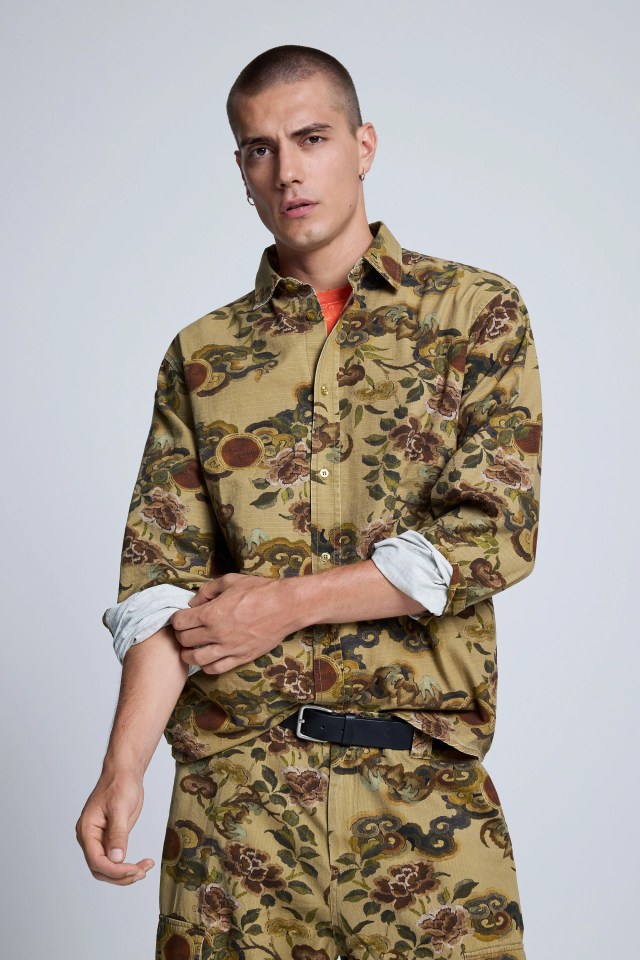 Desigual DRAGON print cotton shirt Fall 2026 collection